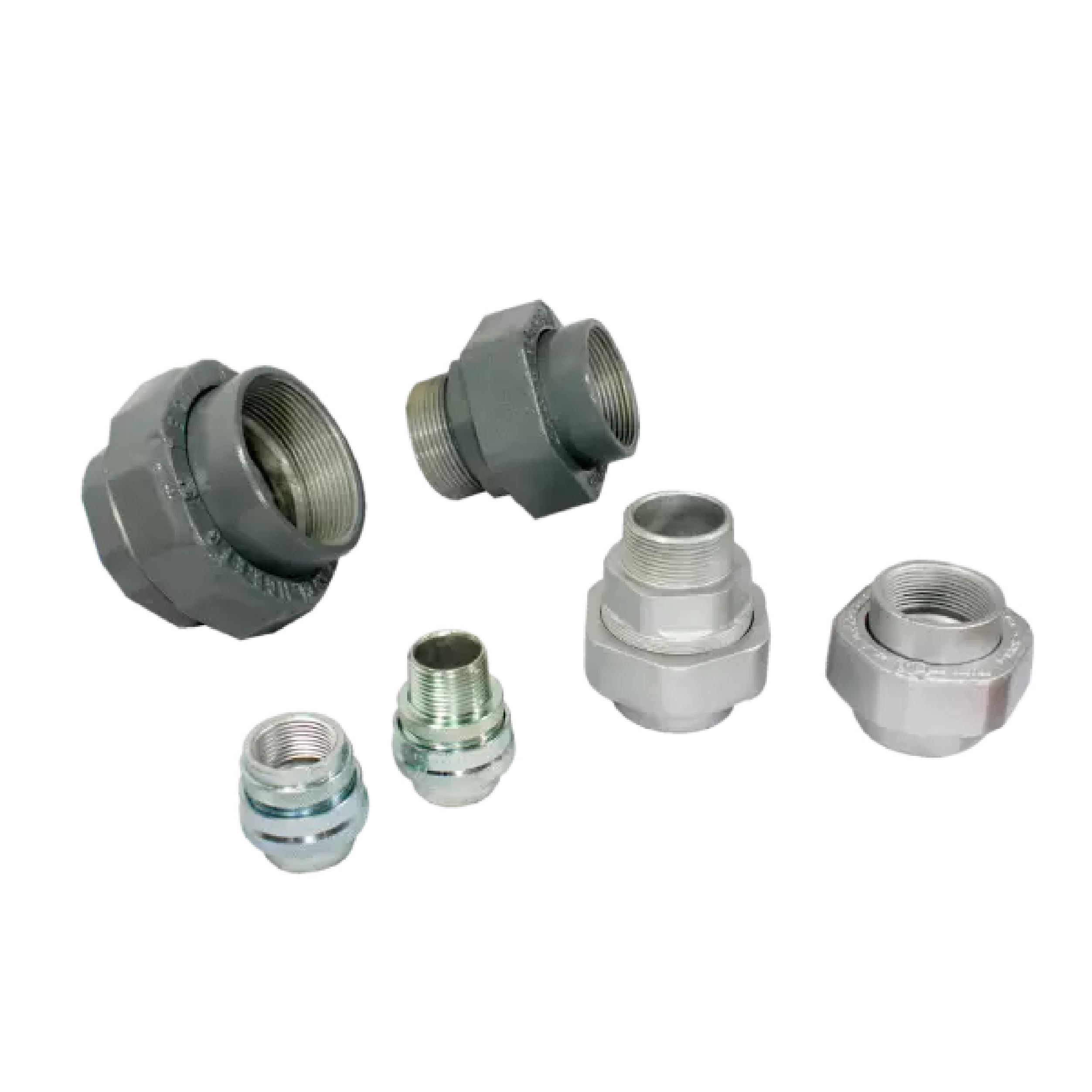 Universal Unions UNF/UNY Fittings - Class I, II, III, BCDEFG - Industrial Explosion Proof Lighting Universal Unions UNF/UNY Fittings - Class I, II, III, BCDEFG - detailed view 1 showing explosion proof construction for C1D1, C1D2 applications