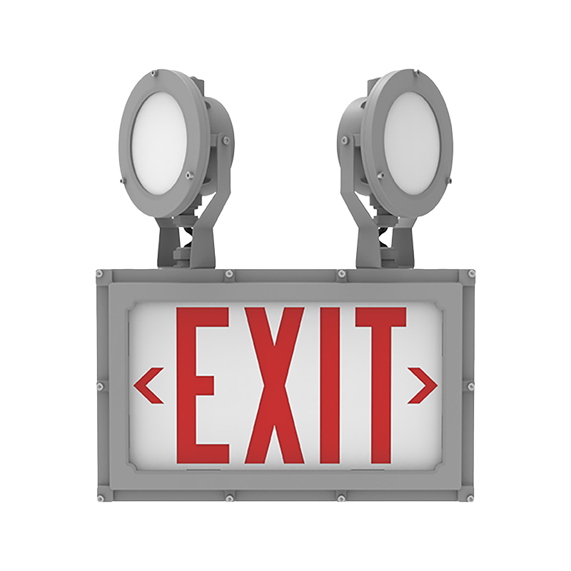 BEACON Series - Hazardous Location Emergency Light & Exit Sign Combo - C1D2/C2D1 - detailed view 2 showing explosion proof construction for C2D1, C1D2 applications